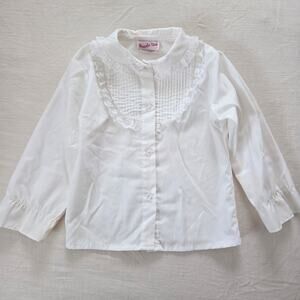 Vintage Girly White Dress Shirt 3t
